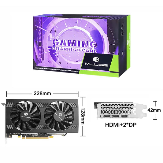 AMD RX 580 8GB Placa De Video 2048SP Gaming Graphics Card GDDR5 256Bit PCI Express 3.0 ×16 8Pin Radeon GPU Video Card PC