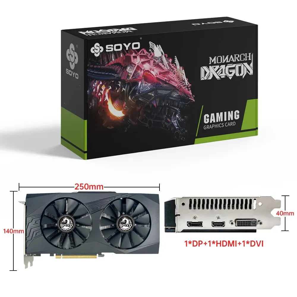 Graphics Cards Radeon RX580 8G GDDR5 Memory Video Gaming Card Pcie3.0X16 GPU Desktop Computer Components AMD RX 580 8G