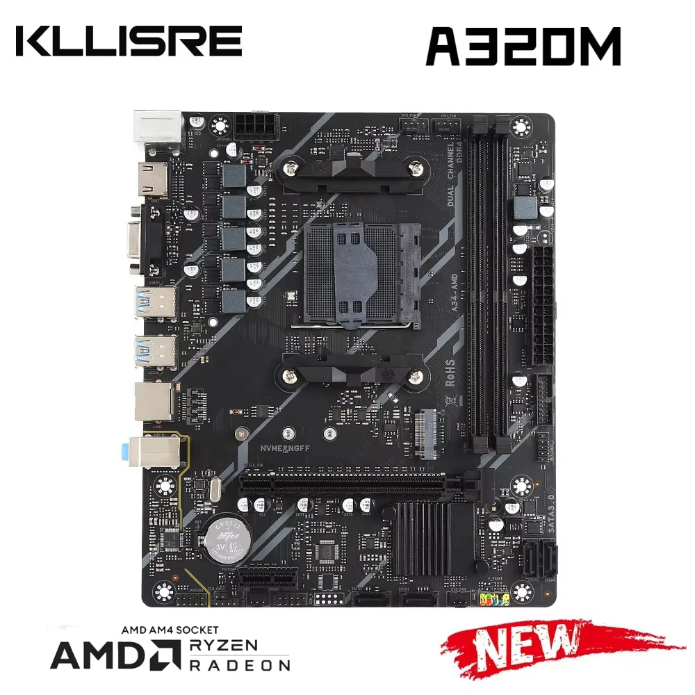 A320 Kit AMD Ryzen R5 2600 Cpu DDR4 16GB 3200Mhz Memory A320M Motherboard